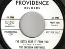 NORTHERN SOUL - JACKSON BROTHERS - I'VE GOTTA HEAR IT FROM YOU - PROVIDENCE DJ