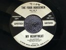 THE FOUR HORSEMEN - MY HEARTBEAT rare US 1958 DEMO PROMO / DOO WOP R&B / EX++