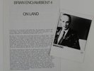 BRIAN ENO 1982 Ambient 4 On Land publicity kit w/ 5
