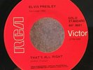ELVIS PRESLEY That's All Right & Blue Moon Of Kentucky Gold Standard Misspelled