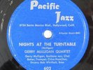jazz 78 RPM GERRY MULLIGAN Chet Baker Frenesi Nights At Turntable PACIFIC JAZZ