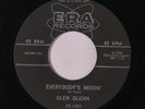 GLEN GLENN: Everybody's Movin' / I'm Glad My Baby's Gone 45 (repro) Rockabilly