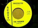 THE FROGMEN - UNDERWATER & BEWARE BELOW on SCOTT - L.A. 1961 TEEN SURF 45 Mint-