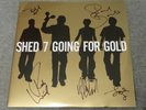 SHED 7 - GOING FOR GOLD GREATEST HITS SIGNED 2 X GOLD LP VINYL RECORD'S SEVEN