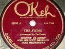 Johnny De Droit and His New Orleans Jazz Orch. Okeh 40090 record 78 RPM jazz