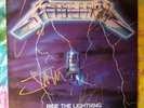 METALLICA SIGNED BY ALL 4 RIDE THE LIGHTNING LP VINYL JAMES KIRK JASON LARS