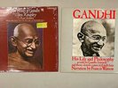 2 MAHATMA GANDHI Spoken Word Lp Records Ravi Shankar Ben Kingsley BBC Caedmon