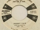 Rare Johnny Cash White Label Promo Don't Take Your Guns to Town 45 VG++
