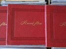 3 78rpm Storage Books - Albums - Red Binding - Embossed - 10 Pages Ea - VG+ Nice