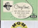 MGM  ep record & sleeve Hank Williams Crazy Heart  X1014