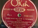 Okeh 8352 ARIZONA DRANES  John Saw A Number - Sanctified Piano 1926 78 rpm V+/E-