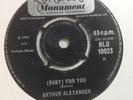 ARTHUR ALEXANDER - (BABY) FOR YOU / THE OTHER WOMAN -UK LONDON HLU 10023. VG+