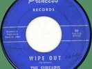 SURFARIS Wipe Out / Surfer Joe 45rpm Princess 1963 precedes Dot issue
