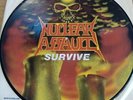 Nuclear assault picture disc LP   survive   under one flag UK 1988 thrash metal