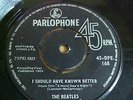 THE BEATLES 45 DPE 168 HAPPY JUST TO DANCE rare SINGLE INDIA first press sample