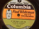 Paul Whiteman w BIX - ORIGINAL 1928 CONCERT PROGRAM  & Columbia 1484D 78rpm