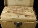 VINTAGE RECORD CASE WITH RECORDS 45 RPM SOME WITH SLEEVES ROCK N ROLL