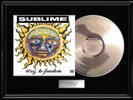 SUBLIME 40 0Z TO FREEDOM WHITE GOLD SILVER PLATINUM TONE RECORD RARE NON RIAA