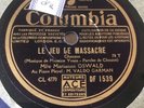 78 RPM MARIANNE OSWALD - Le jeu de massacre - Liliom - COLUMBIA DF 1539