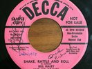 BILL HALEY and HIs Comets Shake, Rattle and Roll DECCA ROCK PROMO 45 **SIGNED
