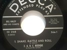 BILL HALEY,  ROCKABILLY 45 RPM, DECCA, N. MINT, EP 2168, SHAKE RATTLE AND ROLL