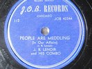 J.B. LENOIR-PEOPLE ARE MEDDLING ON J.O.B. BLUES 78RPM-NM