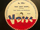 (2) V DISC 78s - FATS WALLER - ADA BROWN - RED NORVO - JOHN KIRBY  # 143 & #165