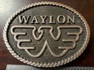 Waylon Jennings Flying W Oval Belt Buckle Solid Metal Very Good Quality