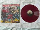 IRON MAIDEN NUMBER OF THE BEAST LP MAROON VINYL RARE HEAVY METAL HARD ROCK NWBHM