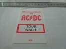AC/DC - BACKSTAGE PASS CONCERT LIVE  - LAMINATE - RARE