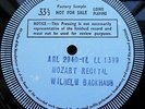 Mozart: Piano Recital - Wilhelm Backhaus **2x S/Sided Decca Test Pressings**