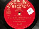 AL BOWLLY (AS AL VOCALE & HIS CROONERS) - 'THAT’S MY SONG OF LOVE’ WINNER 78
