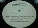 JOHN DUNCAN ORGANICS AQM ORIGINAL LOS ANGELES FREE MUSIC EXPERIMENTAL c/w INSERT