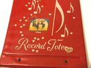 1950'S 78 RPM RECORD TOTE CARRY ALBUM  RED PLATSIC WITH 3D JUKEBOX STICKER