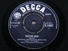BBC TV SOUNDTRACK   Doctor Who   MINT   1964 UK DECCA F 11837   Psych TV Theme I
