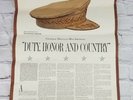 Vtg 1962 MacArthur Poster West Point Speech Duty Honor Country Fair Condition