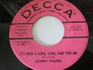 RARE COUNTRY HONKYTONK 45 DONNY YOUNG (JOHNNY PAYCHECK)- DECCA 30763 - PROMO