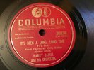 78 RPM Harry James COLUMBIA 36838 It's Been A Long Long Time  E-