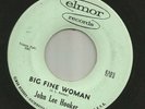 BLUES ROCKER bw CHRISTMAS- JOHN LEE HOOKER -  BIG FINE MAMA - HEAR 1959 ELMOR