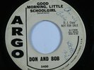 R&B Soul 45 DON AND BOB Good Morning, Little Schoolgirl ARGO promo HEAR