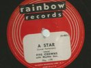 DOOWOP R&B 78- FIVE CROWNS - A STAR  / YOU'RE MY INSPIRATION- HEAR -1952 RAINBOW