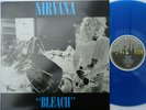 Nirvana LP Bleach Deep Blue Vinyl LP Waterfront Records DAMP 114 ltd 1000 press