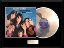 THE ROLLING STONES THROUGH THE PAST DARKLY WHITE GOLD PLATINUM TONED RECORD