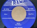 The Crows - Gee / I Love You So - Rama R&B Jump Blues 45 VG+