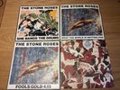 4 X THE STONE ROSES Original Vinyl 7 Inch Records.  See Description and Photos