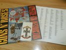 GUNS N ROSES APPETITE FOR DESTRUCTION ORIG LP + TATTOO STICKER ROCK METAL VG+/EX