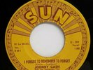 ROCKABILLY 45 RPM,JOHNNY CASH, KATY TOO/ I FORGOT TO REMEMBER TO FORGET