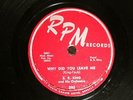 50'S BLUES B. B. KING Why Did You Leave Me / Blind Love RPM 395  EE+