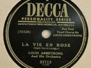 Decca 27113 - Louis Armstrong Orchestra - La Vie en Rose, C'est si Bon- jazz pop