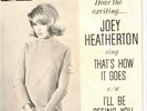 Joey Heatherton - That's How It Goes - Coral - Rare 45 Picture Sleeve Only